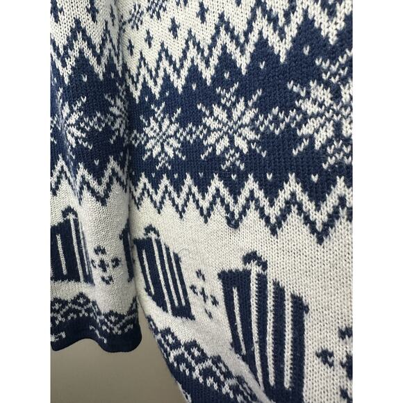 Hot Topic x Doctor Who Fair Isle Open Cardigan Drape Blue & White Plus Size 2X - Picture 13 of 16